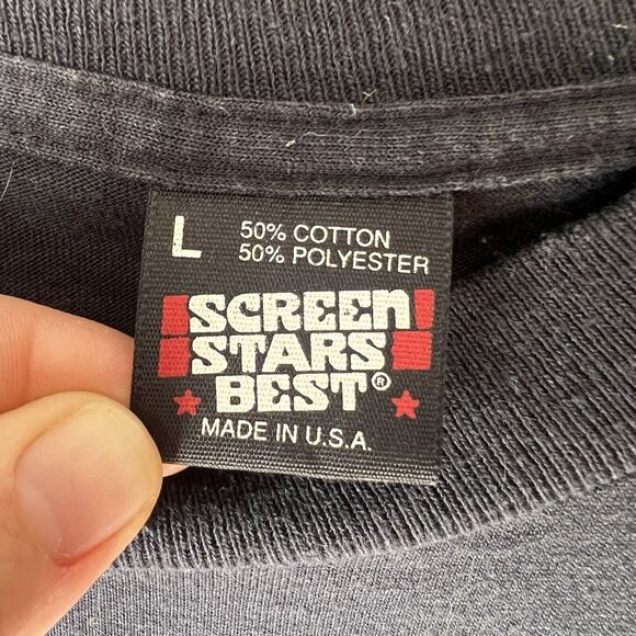 Screen Star Made in USA Bald Eagle Black Shirt Animal Bird We Care Fort Steer L - Picture 6 of 16